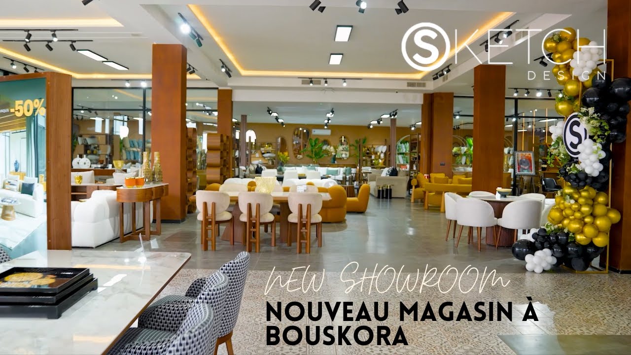 Nouveau magasin Sketch Design à Bouskoura – Visite exclusive ! 🛋
