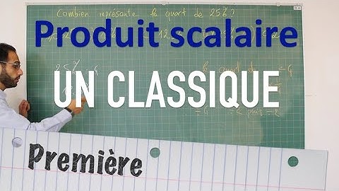 Produit Scalaire - Exercice classique