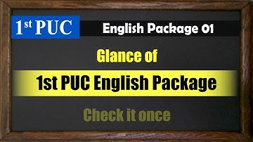 🔴1st PUC English Package Glance of Model Question Paper 1 Questions & Answers #EasyLearn_1stPUCnotes