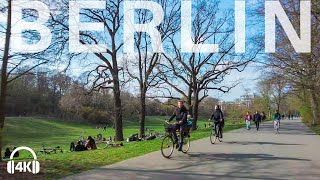Berlin cycling, Tempelhofer Feld in Neukölln to Bergmannkiez in Kreuzberg 4K 2021 ASMR 3D sounds