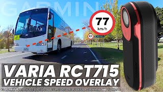 Garmin VARIA Radar RCT715 Vehicle Speed Overlay Update