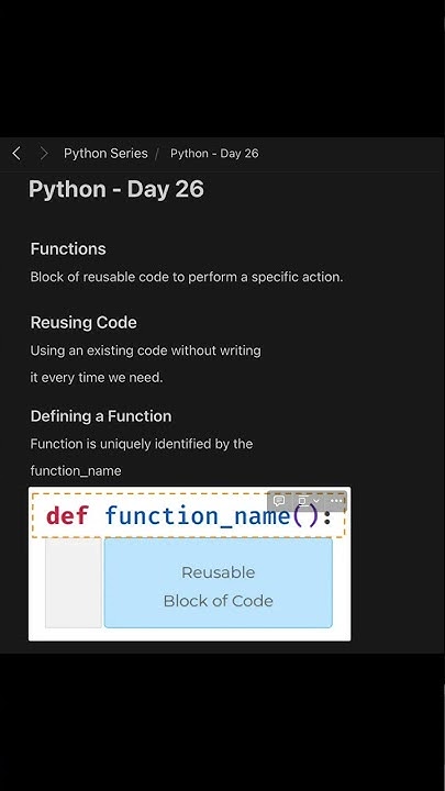 Python - Day 26 | Python Programming Series in Telugu | Functions in ...