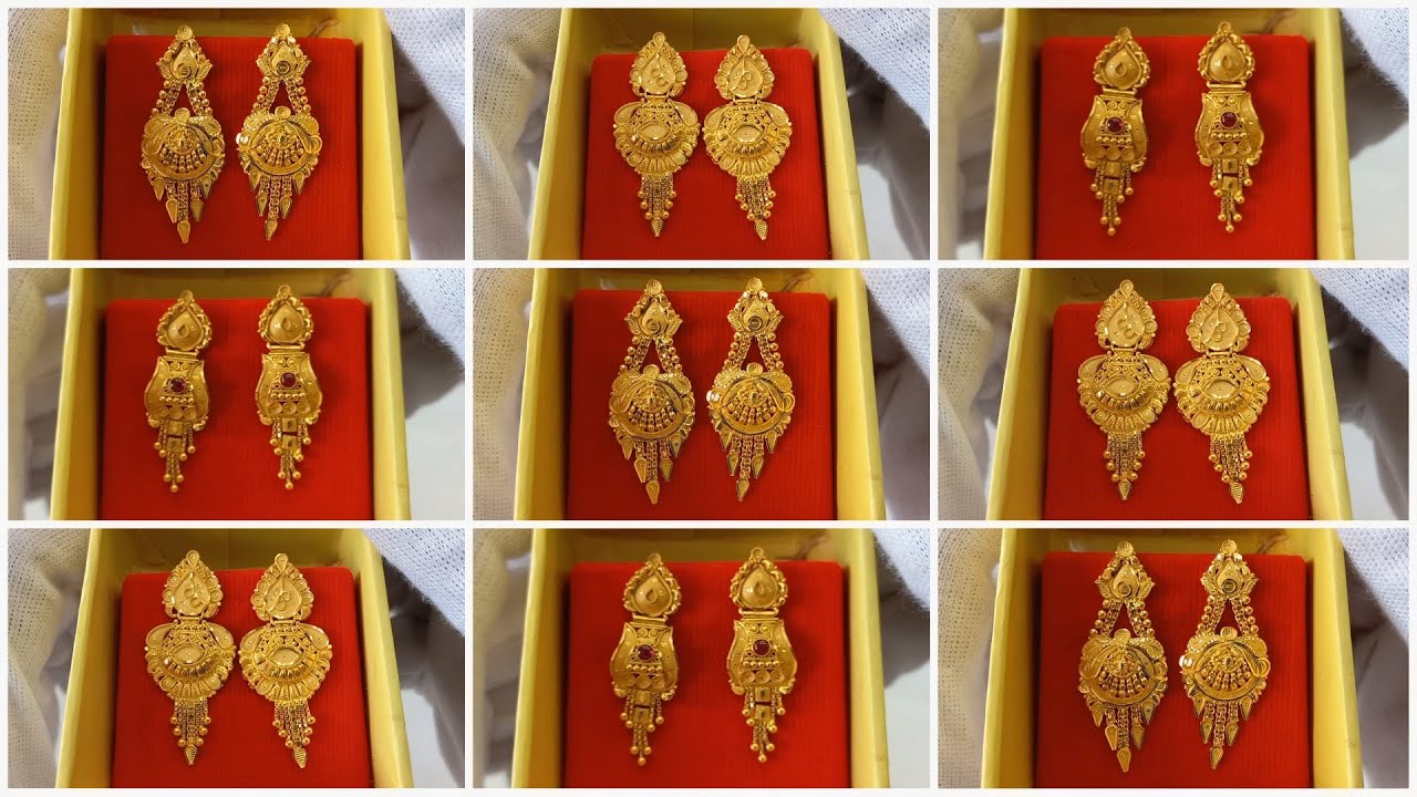 Share 228+ gold earrings pattern latest