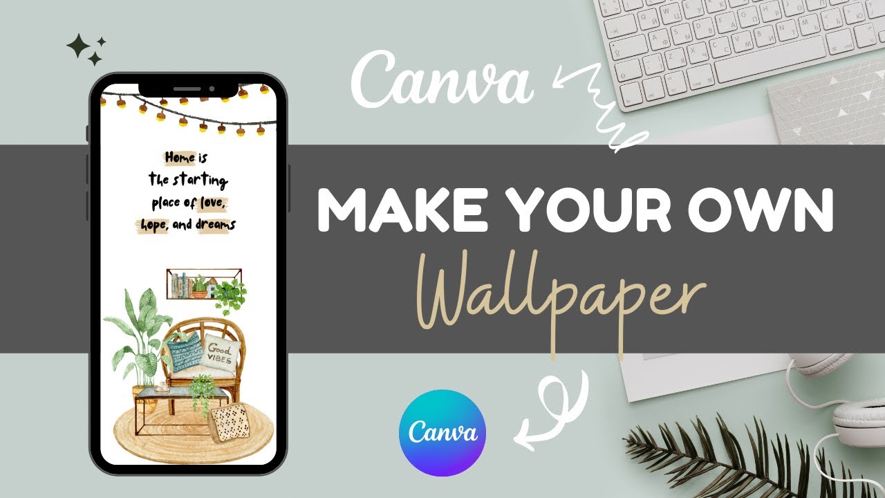 How to make your own Wallpaper using Canva (so easy!) - YouTube