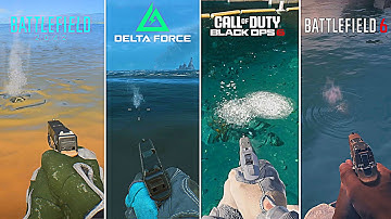 Water Graphic & Effects - Battlefield 6 vs Delta Force vs Black Ops 6 vs Battlefield 2042