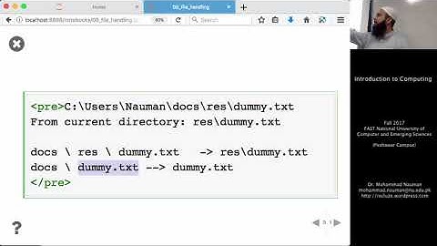Intro to Computing 17 - Filesystem Basics, Reading and Writing Files (Urdu)
