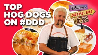 Top 5 Most-INSANE Hot Dogs Guy Fieri Has Tried on Diners, Drive-Ins and Dives | Food Network