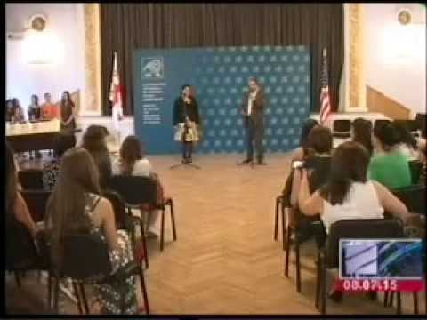 მიხეილ გიორგაძე ქართულ-ამერიკული ანსამბლის წევრებს შეხვდა