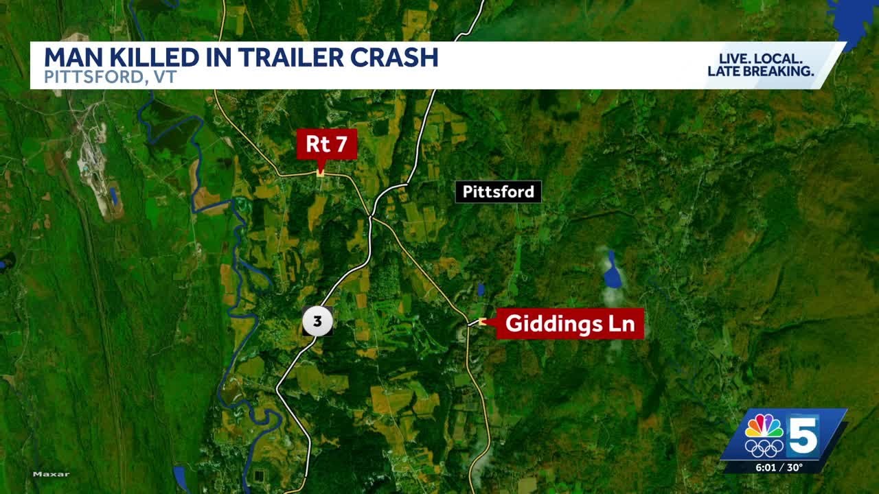 1 dead after colliding with trailer on Route 7 - YouTube