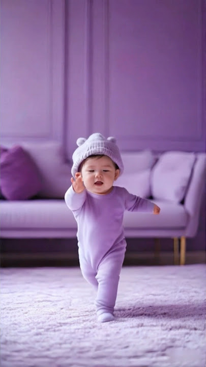 Kinchana ( Color ) #1✋🏻| Purple baby 💜 #baby #funny #trend #shorts #dance #babydance #gwenchana