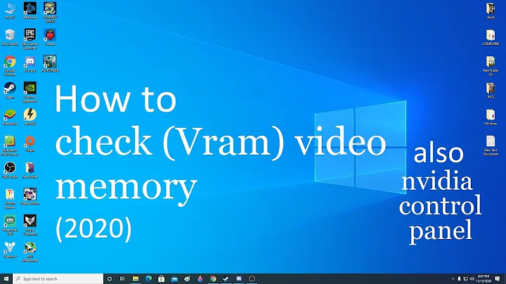 How to check Vram dedicated video memory,(GPU memory)in windows 10(NEW) Tutorial-PC 1080p || Nov2020