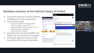 Automating metadata extraction and cataloguing: experiences from the National Libraries