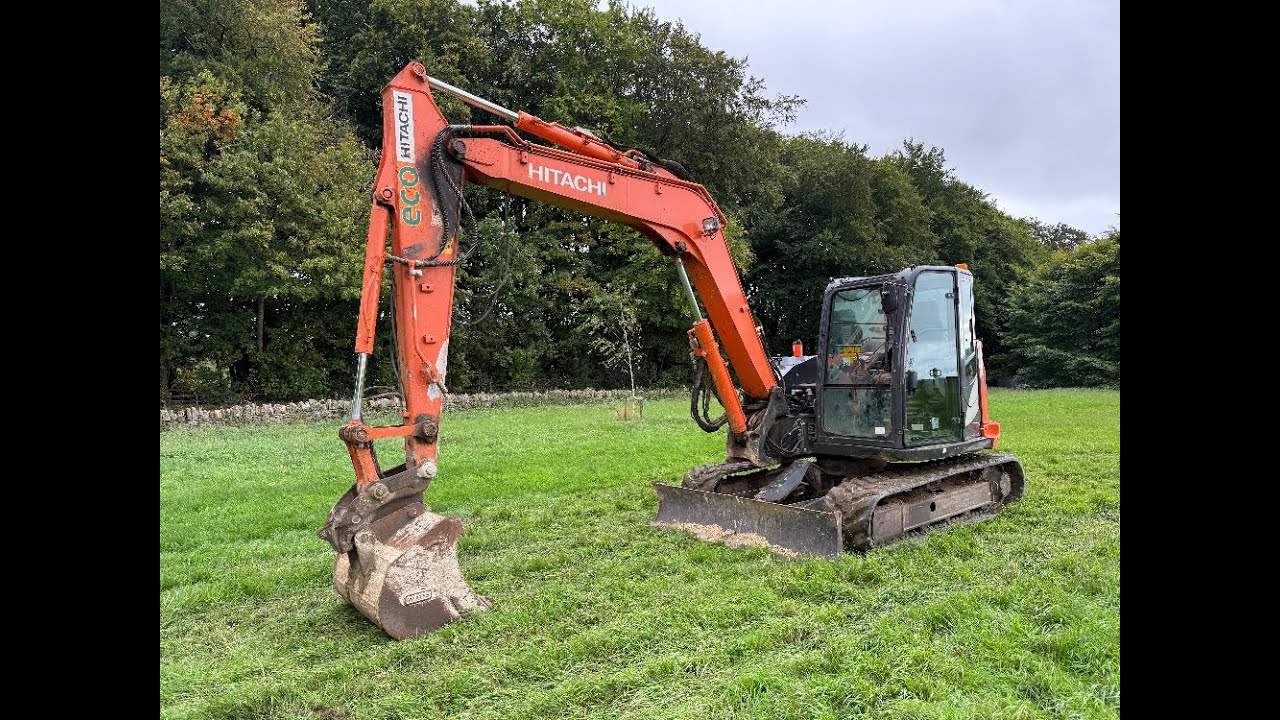 2017 Hitachi ZX85USB-5A Excavator - YouTube
