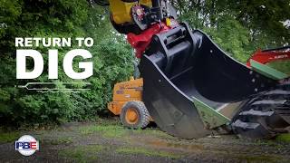 Komatsu Pc238 Excavator And Rototilt R6 Tiltrotator Demonstration