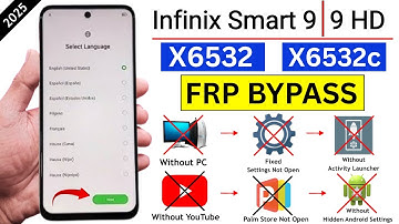 Infinix Smart 9 | 9 HD : Google/Frp Bypass Android 14 Update | Settings Not Open | Without Pc