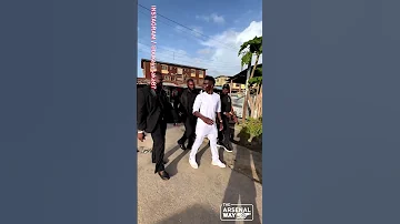 HE HAS ARRIVED Arsenal Superstar Bukayo Saka Arrives In Lagos Nigeria Shorts 