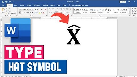 Hoedsymbool toevoegen in Word