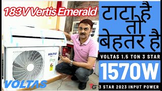 Voltas 1.5 Ton 3 Star, Inverter Split AC 5-in-1 Adjustable Mode 2023  183V Vertis Emerald