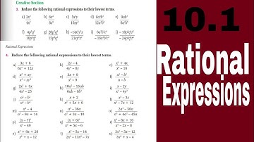 10.1, rational expressions.  Vedanta excel mathematics, imp for ble....