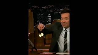 Remember when Gigi Hadid gifted Jimmy Fallon a mini bag#gigihadid#jimmyfallon