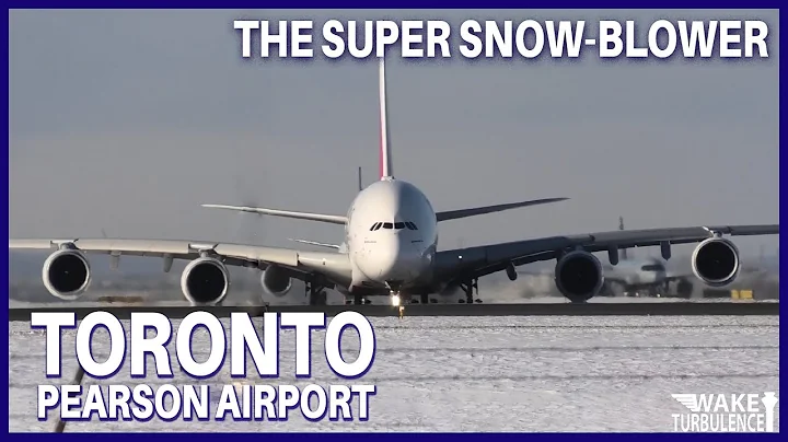 Emirates A380 Creates a Mini Blizzard on Takeoff ❄️✈️ | YYZ Runway 33R