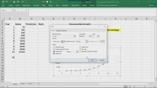 Data Analysis with  Excel - 4.2 Trend curve Exponential growth and CAGRs Profile