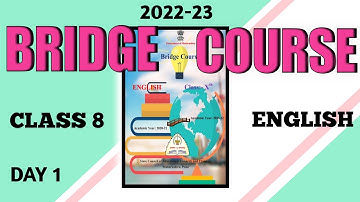 BRIDGE COURSE 22-23 I CLASS 8 | ENGLISH | DAY 1 #bridgecourseclass8english   @MyClassLetsExplore