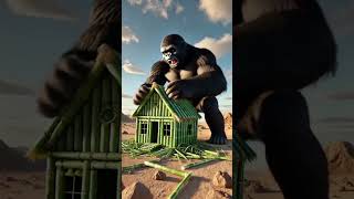 বানরের আখের ঘর ভাঙল গরিলা! Monkey Sugarcane House Destroyed | Gorilla Attack Story