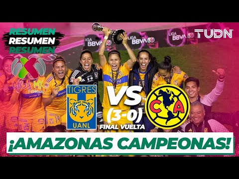 Resumen y goles | Tigres (3)vs(0) América | AP2023-Final vuelta | Liga Mx Femenil