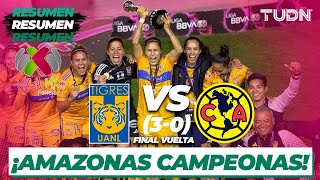 Resumen y goles | Tigres (3)vs(0) América | AP2023-Final vuelta | Liga Mx Femenil
