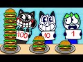 Max Made The Best 100 Layers Burger - RECORD BREAKING Pencilanimation Funny Animated Film