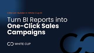Create Targeted Sales Lists in Seconds with White Cup CRM + BI | CRM for Distributors