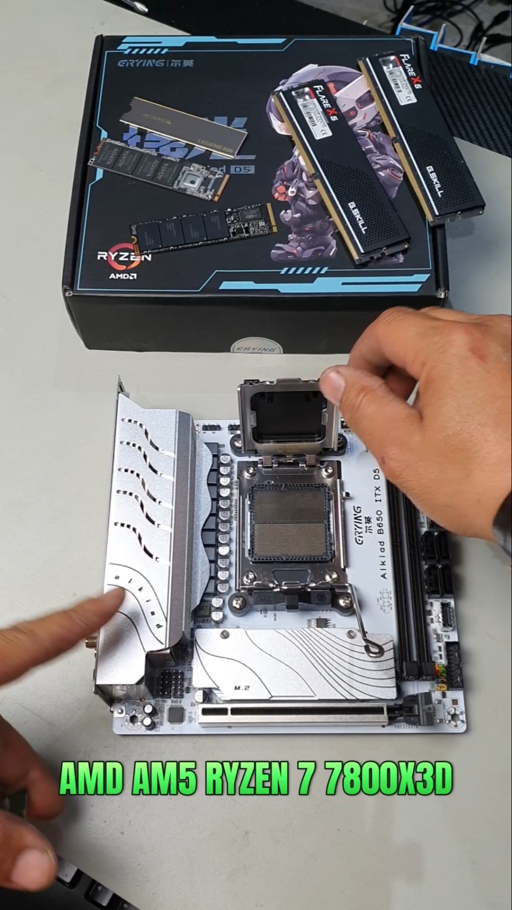 ERYING B650 MITX ALKIAD D5 MOTHERBOARD PREP - YouTube