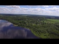 Phantom 3. Меревское озеро с высоты 200 м.