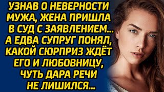 Узнав о неверности мужа, жена пришла в суд с заявлением… А едва супруг понял, какой сюрприз ждет его