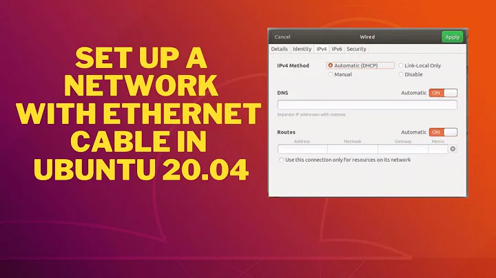 HOW TO SET UP A BROADBAND CONNECTION IN UBUNTU 20.04 | ETHERNET CABLE, ETHERNET ADAPTOR