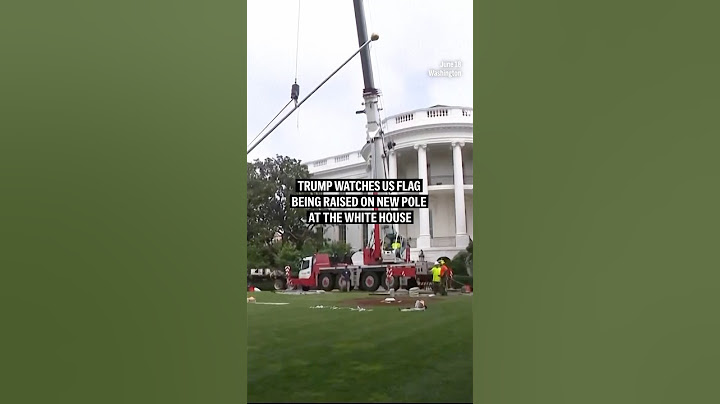 Trump watches US flag being raised on new pole at the White House