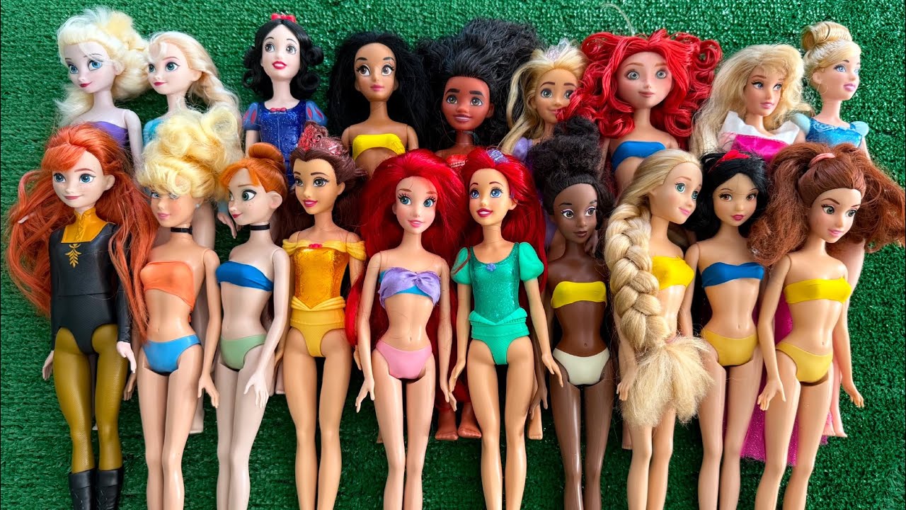 ASMR   Unboxing Mattel Disney Princess Spin & Reveal Surprise Dolls! Satisfying video   Review Toys