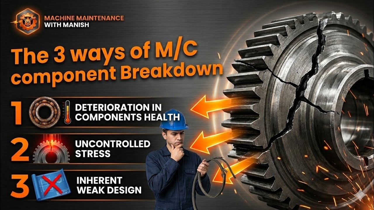 The 3 ways of Machine Breakdown | Deterioration, Wrong operation ...