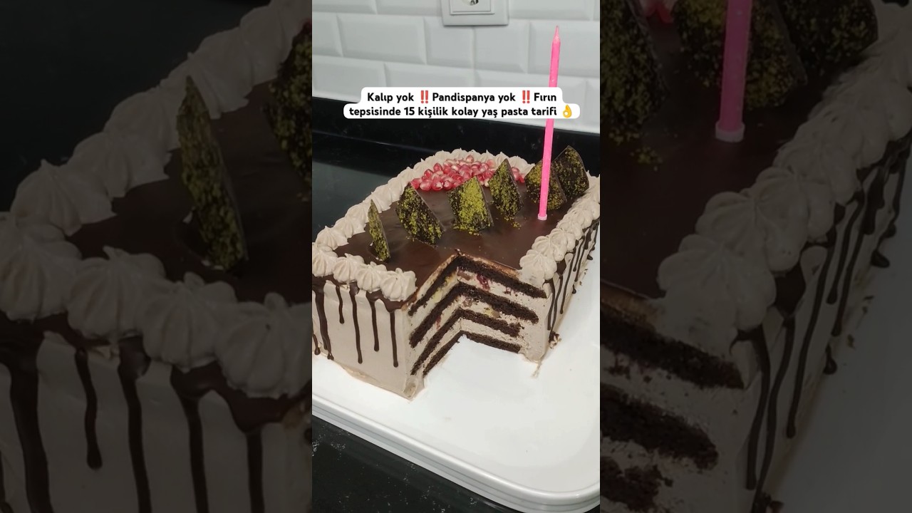 Kalıp yok ‼️Pandispanya yok ‼️Fırın tepsisinde 15 kişilik kolay yaş pasta tarifi 👌 Kalıp yok ‼️Pandispanya yok ‼️Fırın tepsisinde 15 kişilik kolay yaş pasta tarifi 👌