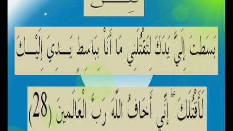القران الكريم سورة المائدة الأية 28.wmv