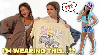 My Sister Picks My Freshman School Outfits for a Week | SISTER FOREVER
