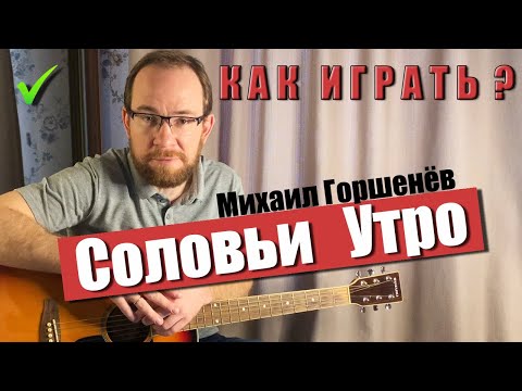 Михаил Горшенёв - Соловьи Утро. Как играть на гитаре. Разбор, аккорды, бой и вступление.