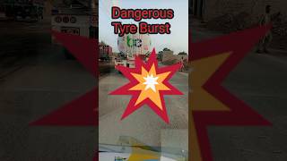 Dangerous Tyre Burst #dengerous #tyres #burst #mam #karachi