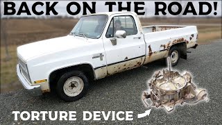 Millennial vs. Carburetor | Square Body Chevy Back on the Road After Sitting 12 Years