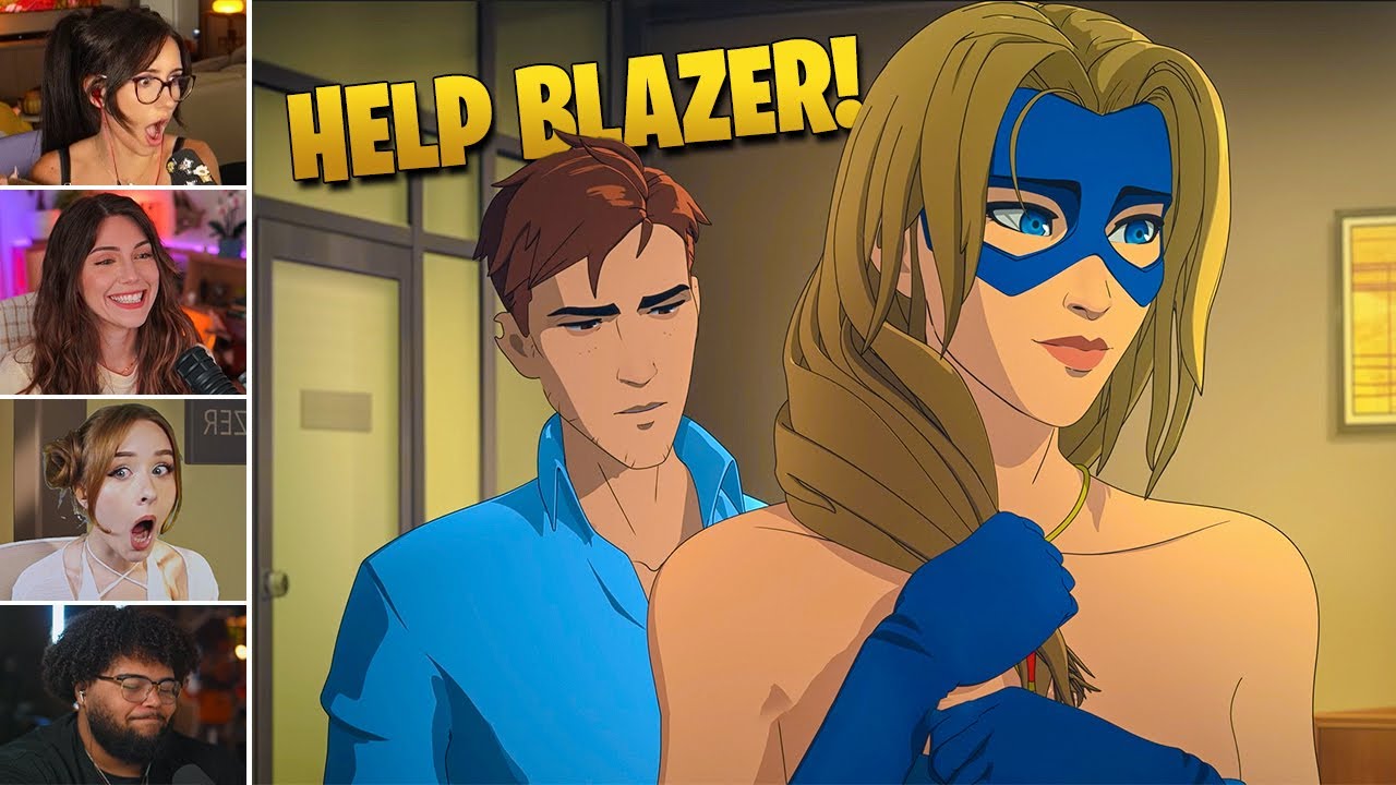 Streamers Help Blonde Blazer Zip Her Dress, Dispatch