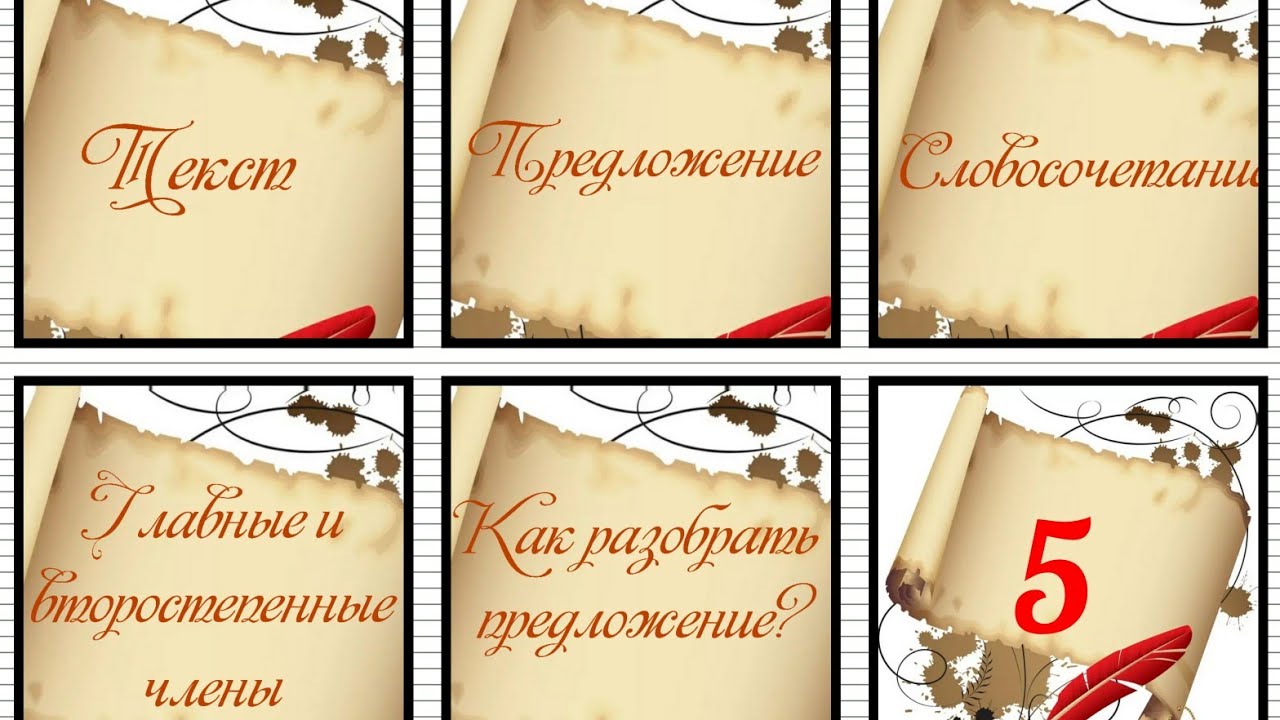 Текст. Предложение. Словосочетание. - YouTube