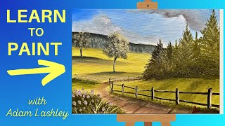 Paint This Yourself | Country Road | Wet on Wet Oil Painting Tutorial