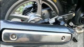 Yamaha Nouvo swing arm and pipe installed on Mio sporty #mio #miosporty #miosoulty#mioamore