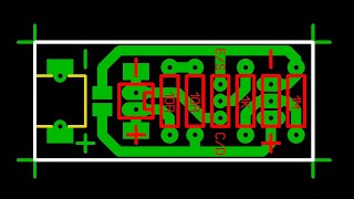 USB to PIR to LED-string interface PCB.